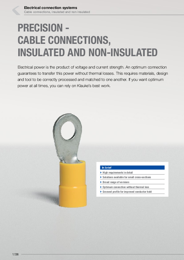 Ficha técnica - Terminais Isolados