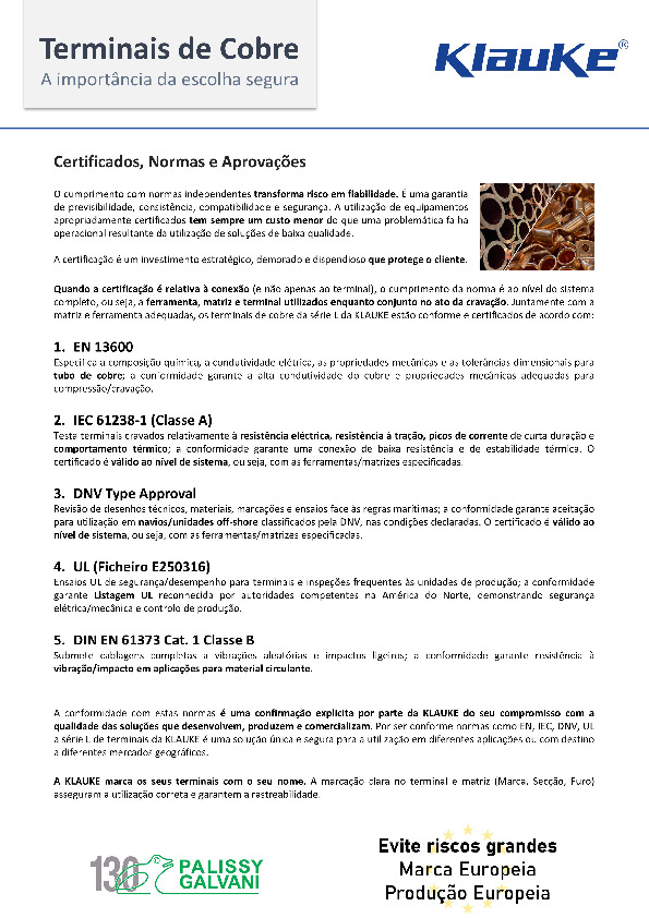 Certificados e Qualidade